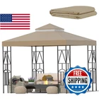 Morikoro 119''X119'' Canopy Replacement Top Double Tiered Gazebo Cover For Yard, New. Price: $70.79.