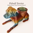 Pitbull Terrier Planter For 4 Inch Nursery Pots Animal Lover Gift Indoor New. Price: $54.99.