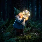 Lune Cle Solar Garden Gnome Statue With Light-up 9.5 Inches, Blue And Green New. Price: $31.60.