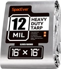 Heavy Duty 16X16 Ft, 12 Mil Thick Large Tarps Water-proof With Grommets, Uv New. Price: $320.25.