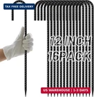 Aagut Rebar Stakes 12 Inch 16 Pack, J Hook Premium Black Coated Ground Garden An New. Price: $38.06.