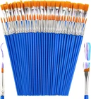 Small Paint Brushes Bulk, 110 Pcs Flat Tip Round Acrylic For Kids New. Price: $15.73.