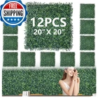 Baudliglin 12PCS 20X20 Grass Wall Panels Greenery Backdrop Artificial Boxwo New. Price: $78.44.