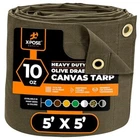 Canvas - 10OZ Olive Drab Tarps Heavy Duty Water Resistant With New. Price: $43.48.