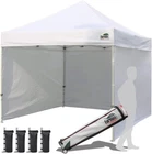 10'X10' Pop-up Canopy Tent With Side Walls, Roller & 4 Sandbags White New. Price: $398.99.