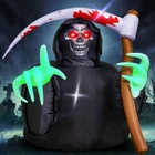 Mgparty 7.2FT Halloween Inflatable Grim Reaper W/ Led Lights Outdoor Decor New. Price: $100.27.