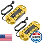 Cccei 2 Outdoor Power Strips Weatherproof With 8 Plug Waterproof Extension Cord New. Price: $90.04.