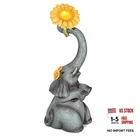 Panven Elephant Sunflower Garden Decor, 14.3" Solar Large Statue, New. Price: $35.05.