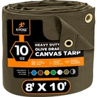 Canvas 10OZ Olive Drab Heavy Duty Water Resistant 8 Xpose Safety Tarps New. Price: $89.99.