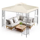 Flexzion Gazebo Cover Replacement Canopy Top 8X8 Ft (2.4M 2.4M) - Ivory New. Price: $87.74.