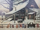 Charles Wysocki Cocoa Break At The Copperfield Print-art AMERICANA-22.5" X 18.5" Used. Price: $30.00.