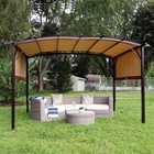 9 Ft X 12 Metal Arched Pergola With Retractable Canopy - Tan By Sunnydaze New. Price: $299.67.