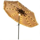 Tangkula Thatched Patio Umbrella, 2 Tier Hawaiian Style 9FT, Natural New. Price: $145.91.
