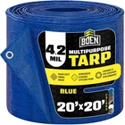 Boen 4.2 Mil 20' X Blue Poly Tarp Waterproof Multi-purpose Cover For Outdo New. Price: $70.10.