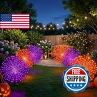 Tujoe 6 Pcs Easter Solar Firework Stake Lights 180 Led Modes Waterproof New. Price: $60.78.