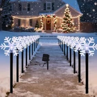 Brightdeck 20-PK Snowflake Solar Led Christmas Pathway Lights Outdoor Decor New. Price: $71.98.