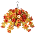 Ammyoo Artificial Fake Fall Flowers With Hanging Basket Plants For Outdoor Decor New. Price: $51.80.