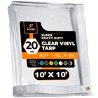 X Clear Vinyl Tarp - Super Heavy Duty 20 Mil Transparent New. Price: $118.99.