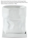 Nihow Ceramic Pot: 6 Inch Planter With Drainage Hole & Square Saucer New. Price: $22.99.