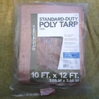 Poly Tarp 10' 12' Uv Standard Duty Yardworks 3.5 Mil 8X8 Weave Grommet New. Price: $23.99.