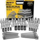 Boen 84-PIECE Master Sae/metric Allen And Torx Bit Socket Set 1/4 , 3/8 1/2 New. Price: $193.73.