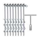 8 Pcs Ground Anchors Screw In, 12 Inch Heavy Duty Tent Stakes With Handle H... New. Price: $60.97.