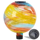 Vcuteka Solar Gazing Ball, 10" Glass Balls Sphere With Light For New. Price: $92.09.