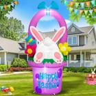 Micocah 6FT Inflatable Easter Bunny W/ Flower Basket Led Outdoor Decoration New. Price: $79.87.