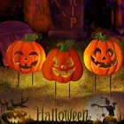 Juegoal 3 Pack Halloween Lighted Pumpkin Garden Stakes, Metal Orange New. Price: $42.99.