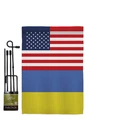Americana & Ukraine Us Friendship Flag Set 13X 18.5 New. Price: $38.59.