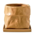 Nihow Ceramic Pot: 8 Inch Planter With Drainage Hole & Square Saucer Fo... New. Price: $63.52.