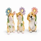 Gognome Set Of 3 Solar Animal Garden Lights Resin Bunny Cat Dog Figurines Warm New. Price: $83.32.
