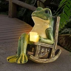 Garden Frog Statue Solar Lights Outdoor Decor 3.89 X2.36 X3.93 Foxmis Miniature New. Price: $35.99.