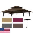 Warmally 8X5 Grill Gazebo Bbq Canopy Replacement Top Dark Brown L-GG001PST-F New. Price: $49.23.