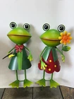 Frog Metal Yard 3D Art Set -outside Garden Decoration Handcrafted Open Box. Price: $29.99.