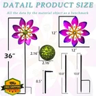 Coozzyhour 36" Purple Flower Wind Spinner Stake Metal Yard Lawn Garden Decor New. Price: $34.99.