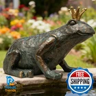 Lune Cle Crouching Frog Prince Garden Statue, Yard Decorations Outdoor Decor, We New. Price: $39.09.