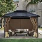 Aoodor 10'X10' Gazebo Curtain 4-PANEL Universal Replacement Privacy Side Walls New. Price: $66.99.