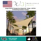 Amgo 8'X8'X8' Triangle Sun Shade Sail - Beige UPF50+ Uv Blocking Outdoor Open. Price: $34.99.