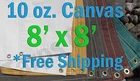 8 Ft. X 10 Oz. Cotton Canvas Breathable Water Resistant Tarps New. Price: $68.00.