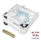 5' X 7' Clear Vinyl Tarp, Pvc 14 Mil Tarpaulin, Tarps With Grommets, New. Price: $46.52.