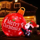 Vinsot 6.6 Ft Giant Christmas Inflatable Penguin And Ball Outdoor Decoration Led New. Price: $94.79.