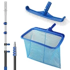 Juecity Cleaning Kit With Pole 4-16 Ft, Brush & Mesh Pool... New. Price: $101.24.