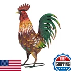 Teresa's Collections Teresas Red Metal Rooster Garden Statues New. Price: $86.38.