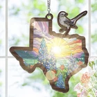 Flagwix Texas Suncatchers Decorations - Double Layered Window Hang... New. Price: $24.72.