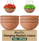 Zeedix 6 Pack 14 Inch Coconut Liners For Planters, Round Hanging Basket New. Price: $30.10.