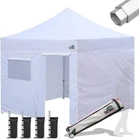 Eurmax 10X10 Aluminum Ez Pop Up Party Tent Canopy +full Zipper Side Walls New. Price: $569.95.
