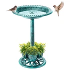 Bird Bath Outdoor 28IN Polyresin Lightweight Green Stake Standing Bowl Demeyad New. Price: $59.99.