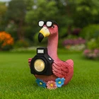 Gognome Solar Flamingo Garden Statue With Camera Light 5.5IN Tall Powere New. Price: $30.99.