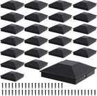 4X4 Post Caps Black(actual 3.5"), 24 Pack Fence With 48 Screws New. Price: $31.02.